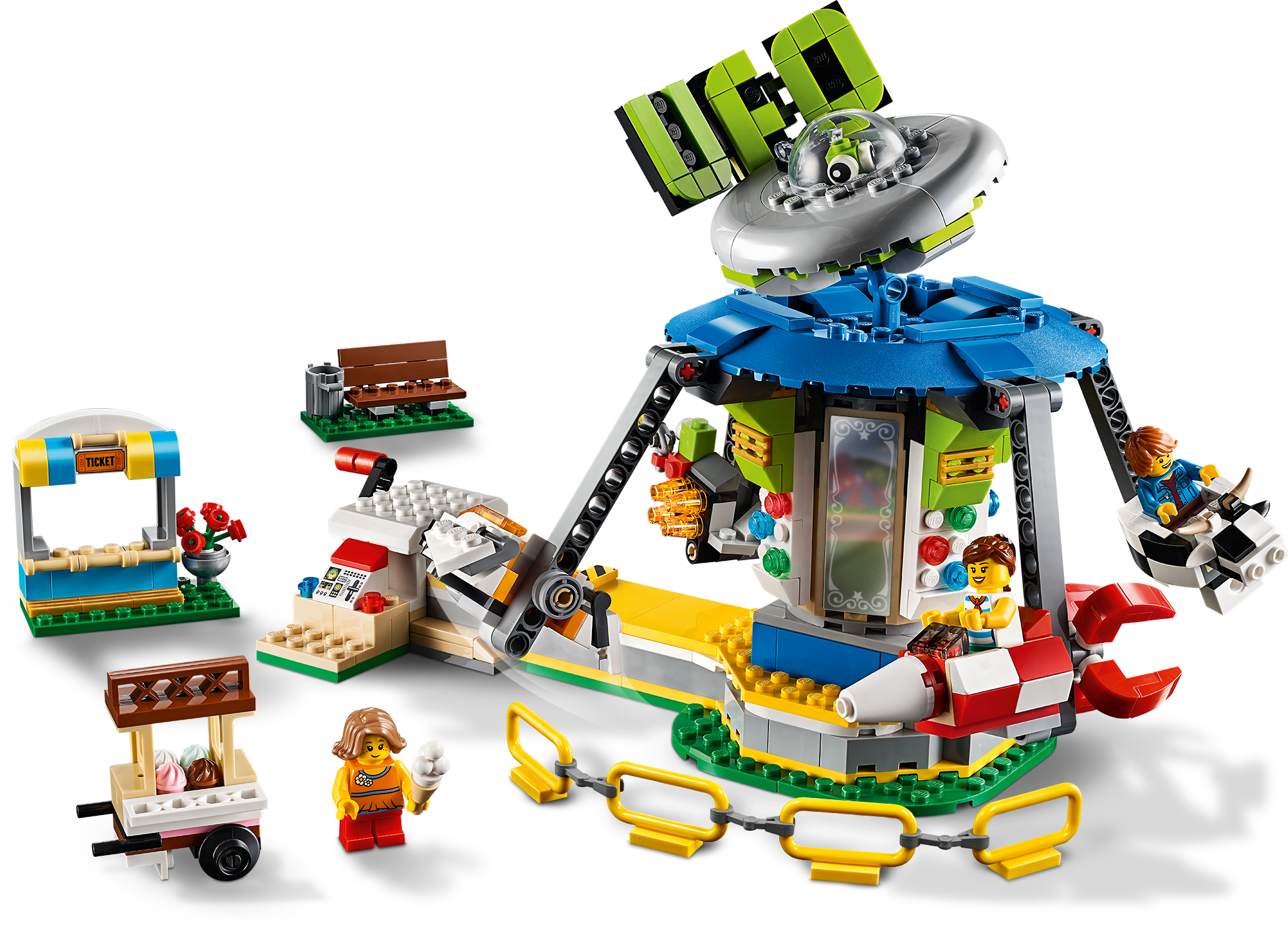 LEGO Creator Fairground Carousel 31095 Space-Themed Building Kit (595 Pieces) - image 7 of 8