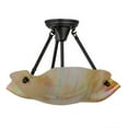 thumbnail image 4 of Meyda Tiffany 158569 Atelier 2 Light 16" Wide Semi-Flush Bowl Ceiling Fixture - Brown, 4 of 5