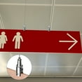 thumbnail image 4 of Uxcell 2Pcs Ceiling Sign Hanger, 6.56 ft Stainless Steel Adjustable Wire Cable Picture Hanging, 4 of 6
