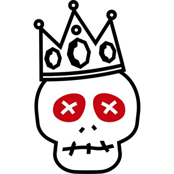 Design With Vinyl Artwork Clown Skull Face Clown Scary Eyes Wall Decal for Boys - Symbolize Mortality, Warning Metaphorical Death Themed Décor - Size: 5 In x 8 In