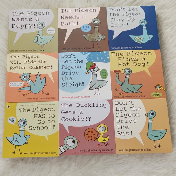 Set de libros Mo Willems Pigeon Books Collection para niños, 9 unidades
