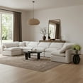 thumbnail image 2 of Meridian Furniture Indulge 234" Velvet U-Shaped Modular Sectional in Cream, 2 of 9