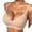 Beige Bra, variant on Women's Seamless Deep V Neck Wireless Bra Light Push Up Support Stretchy Soft Comfort Lingerie for Daily Wear Khaki Bra L
