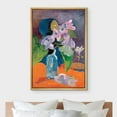 thumbnail image 3 of IDEA4WALL Framed Wall Art Still Life with Flowers and Idol by Paul Gauguin Historic Cultural Illustrations Fine Art Retro Canvas Print for Living Room, Bedroom, Office - Natural 24"x36", 3 of 5