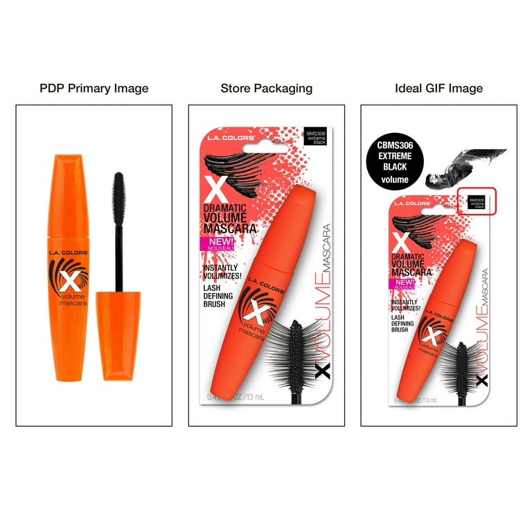 L.A. COLORS, Mascara, 0.43 fl oz, Dramatic Volume Lash Defining