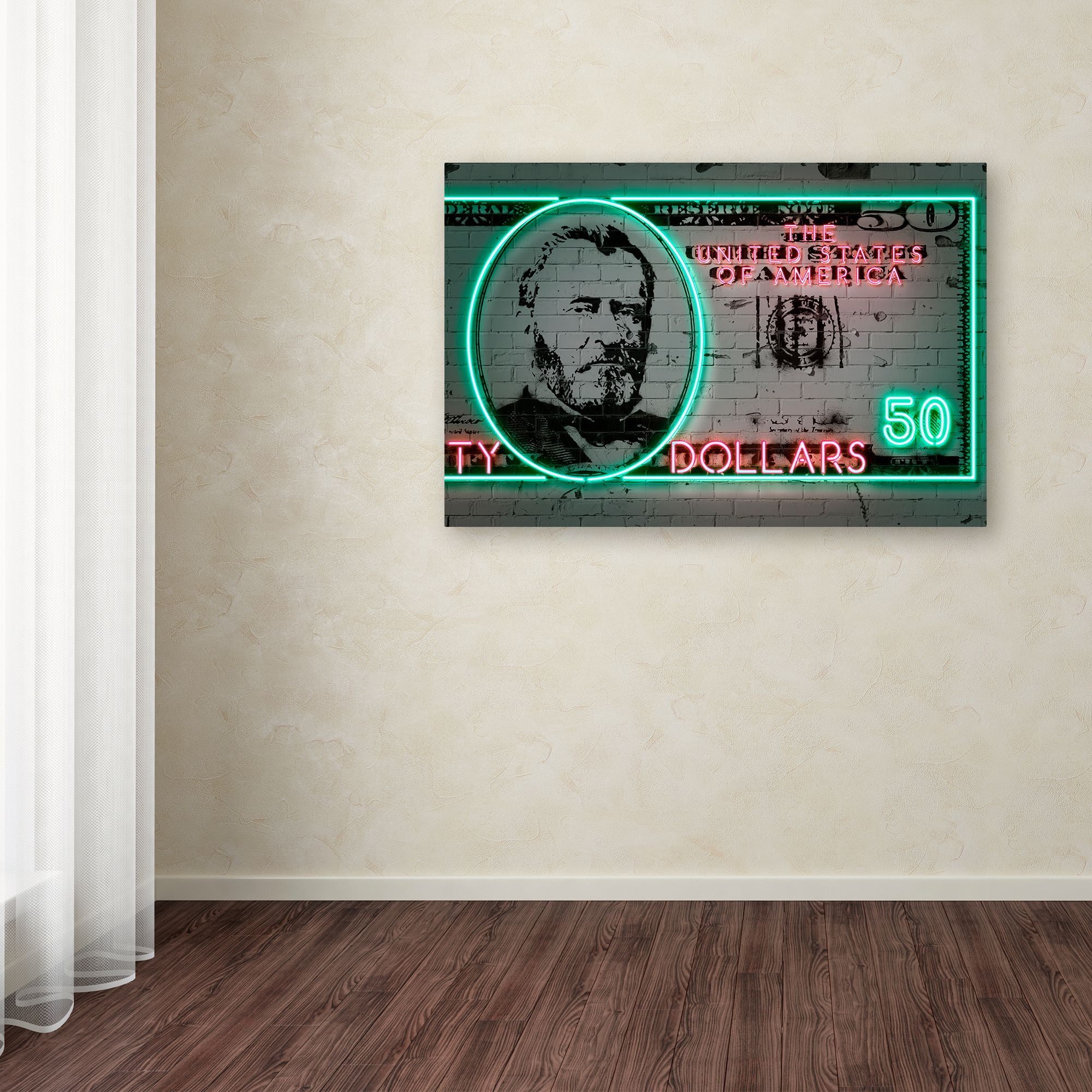 Trademark Fine Art '50 dollars' Canvas Art by Octavian Mielu