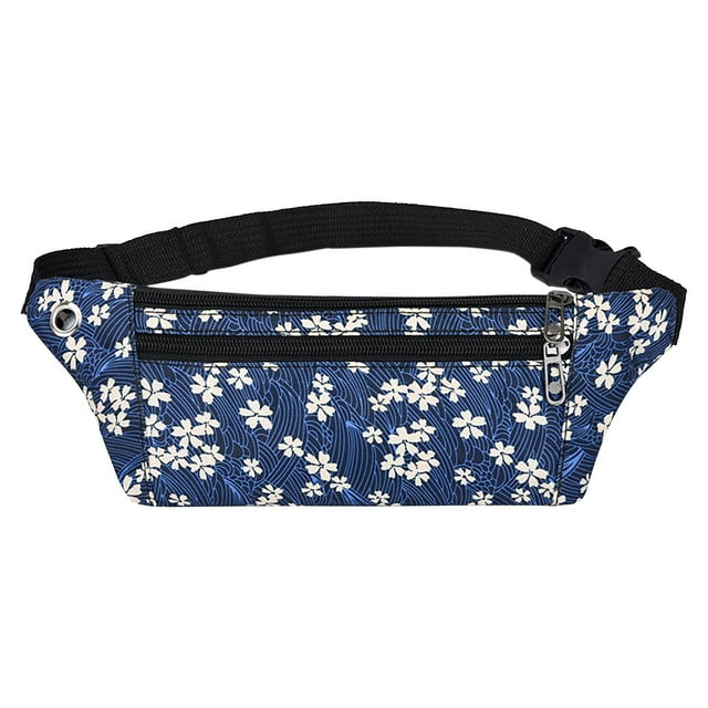kkbbma Liquidation à Moins de 5 $ Sac Banane de Course pour Femmes Hommes Petit Sac Banane à Imprimé Floral pour Voyage Randonnée Marche Entraînement Mode Sacs Banane