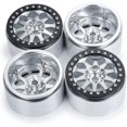 thumbnail image 3 of RCLIONS 4PCS 2.2inch Beadlock Wheels 35mm RC Aluminum Rims for AXIAL Wraith RR10 90048/90018 TRX4 1/10th RC Crawler Truck Car (Silver), 3 of 16