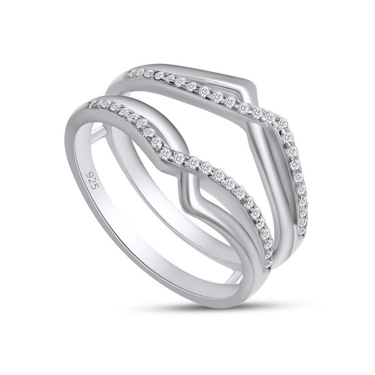 Jewelers White Gold Diamond Ring Guard Vintage Ring Enhancer Now