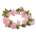 thumbnail image 1 of Guirnalda de flores artificiales de 18 cabezas, simulación de flores de ratán, banquete de boda, colgante de ratán falso, rosa oscuro Advancent HA7513-01B, 1 of 6