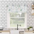 thumbnail image 3 of Coastal Curtain Valances for Windows, Summer Ocean Starfish Coral Green Rod Pocket Valance Curtain for Bedroom Living Room, Nautical Small Window Treatments Kitchen Valances for Windows, 54"x18", 3 of 5