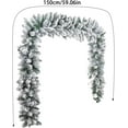 thumbnail image 2 of Guvpev 5FT Christmas Snow Flocked Cedar Garland, Artificial Winter Frosted Garlands, Flocked Spruce Garland for Mantel, Stairs, Fireplaces, Walls, Tree, Front Porch, Wedding, Xmas Party Decor, 2 of 8