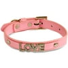 Lulu Pink Rhinestone Love Collar