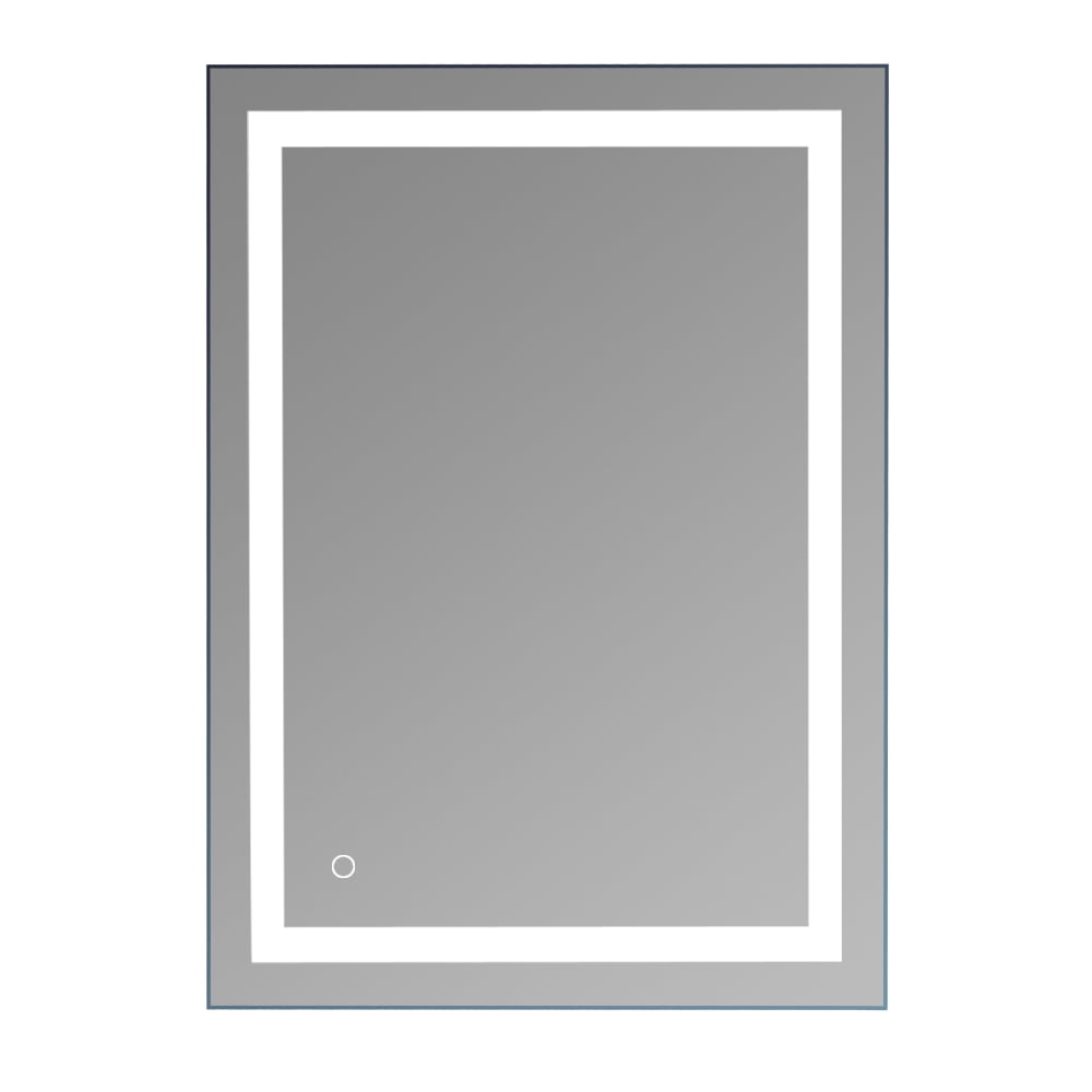 Kepooman 32"x 24" LED Lighted Wall Mount Mirror, Wall Mounted Lighted Mirror, Touch LED Wall Mount Makeup Mirror, Bathroom Vanity Make Up Whole Backlit Mirror with Built-in Light Strip, Silver Kepooman 32"x 24" LED Lighted Wall Mount Mirror, Wall Mounted Lighted Mirror, Touch LED Wall Mount Makeup Mirror, Bathroom Vanity Make Up Whole Backlit Mirror with Built-in Light Strip, Silver