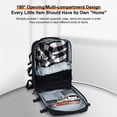 thumbnail image 2 of Large travel backpack, suitcase backpack, travel backpack (carry-on), waterproof laptop backpack (black), 2 of 10