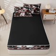 thumbnail image 4 of Homewish Red Black Tribal Twin 4-Piece Cowhide Navajo Zipper Comforter Set, 4 of 7