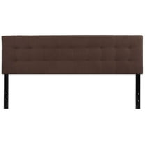 Afuera Living Contemporary King Fabric Panel Headboard in Dark Brown
