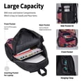 thumbnail image 4 of Bingfone Romantic Heart Guitar for Backpack Lunch Bag Pencil Case Set, Large Capacity School Backpack Combination Three-piece Set, Unisex, 4 of 7
