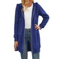 thumbnail image 3 of Zeagoo Women's Zip Up Hoodies Long Fleece Tunic Sweatshirts Casual Oversized Fall Coats Trendy Winter Hoodie, 3 of 6