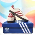 thumbnail image 1 of Adidas Gazelle Originals Suede Trainer Sand Strata Scarlet JH5393 Men's Size, 1 of 6