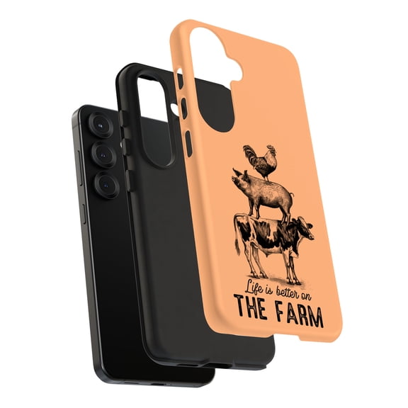 For Samsung Galaxy S21 Plus, Dual-Layer, Vintage Farm 1 Print, USA