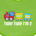 thumbnail image 4 of Inktastic 2nd Birthday Two Two Train Boys Baby Bib, 4 of 4
