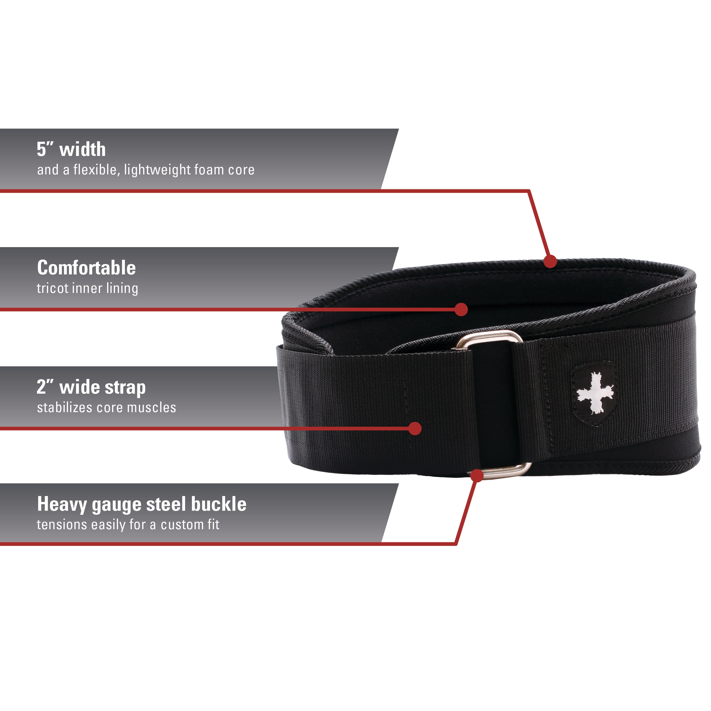 Harbinger Women's Nylon Weightlifting Belt With Flexible Ultralight Foam Core 5 for sale online 