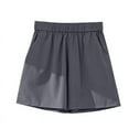 thumbnail image 4 of Riforla Suit Shorts Casual Wide Size Cropped Pants Shorts for Women Grey XXL, 4 of 5