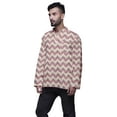 thumbnail image 2 of Atasi Kurta Traditionnelle en Coton Imprimé Col Mandarin pour Hommes Chemise Décontractée, 2 of 5