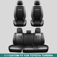 thumbnail image 2 of Fits For Toyota Tundra 2007-2024 Car 5-Seat Cover Front Rear Set Truck Cushion,Black&Gray, 2 of 9
