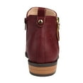 thumbnail image 3 of Journee Womens Ellis Inside Zip Stacked Heel Booties, Widths Available, 3 of 9