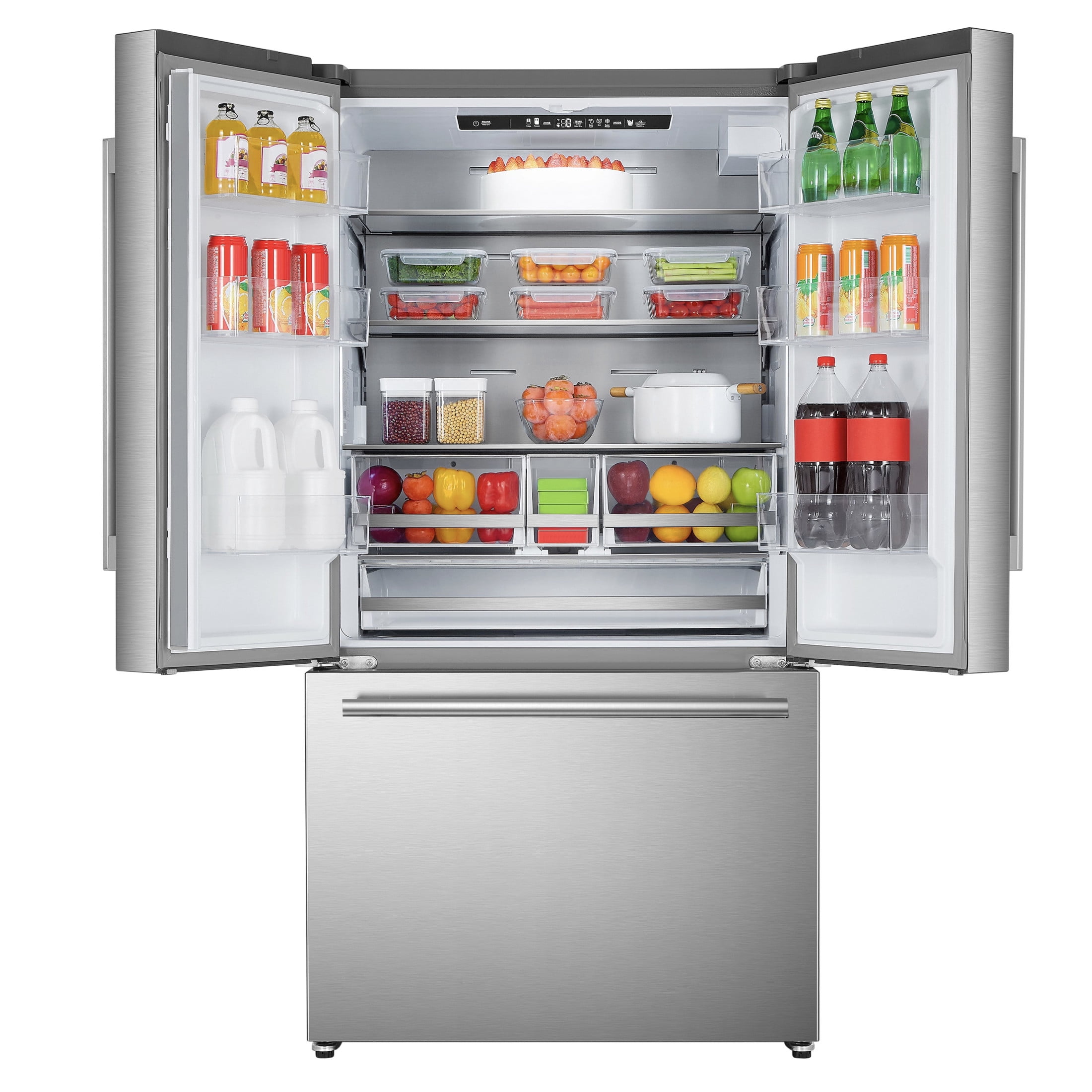 Avanti French Door Refrigerator with Water and Ice Dispenser, 22.1 cu ft Capacity, in Stainless Steel (FFFD22IWR3S)