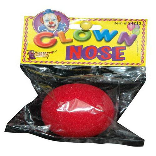 Red Squeaking Honking Clown Nose Circus Carnival Rubber Costume Accessory