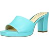 Jessica Simpson Womens Elyzza Slip on Platform Sandal Heeled 5 Aruba Aqua