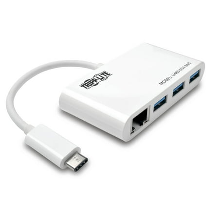 UPC: 0037332193803 | Tripp Lite 3-port Usb-c To Usb-a Hub Portable W/ Gigabit Ethernet Port Rj45 – Hub – 3 X Usb 3.1 – Desktp