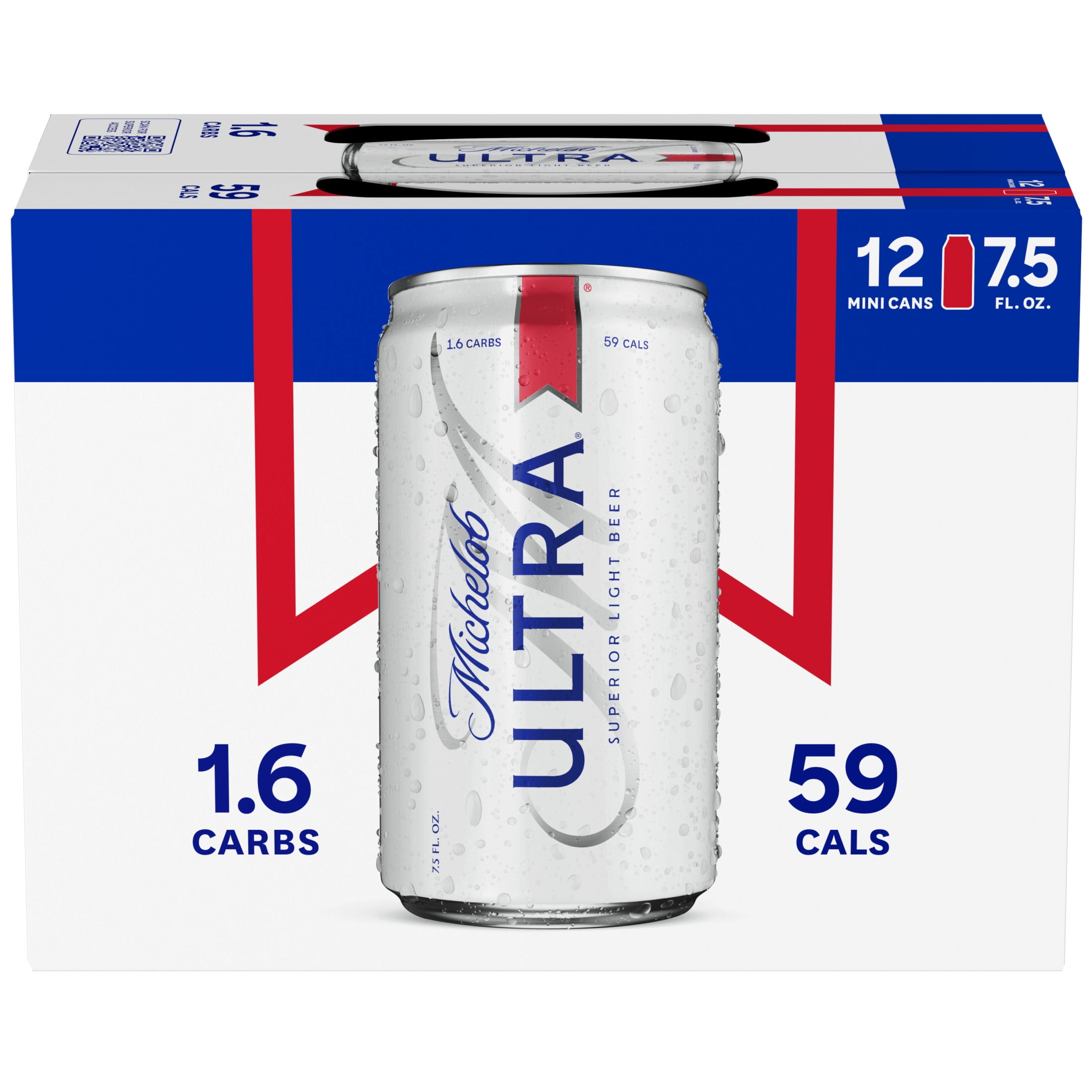 Michelob ULTRA Superior Light American Lager Beer, 12 pack 7.5 fl oz Mini Aluminum Cans 4.2% ABV