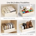 thumbnail image 2 of Large Closet Organizers and Storage Bins - 6 Pack Trapezoid Storage Baskets for Shelves, Foldable Fabric Baskets with Handles Ideal for Closet, Basket, Wardrobe and Shelf Storage, Beige, 2 of 3