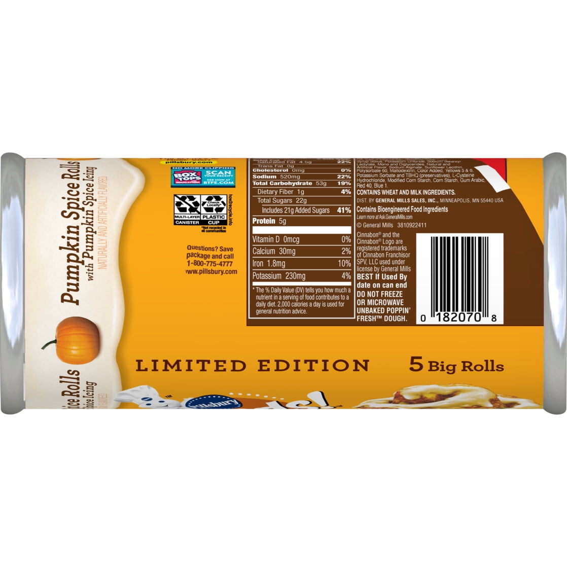 Pillsbury Grands! Limited Edition Pumpkin Spice Rolls and Icing, 5 Big Rolls, 17.5 oz