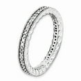 thumbnail image 3 of Sterling Silver Stackable Expressions Polished Diamond Ring - Size 10, 3 of 3