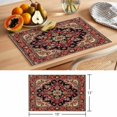thumbnail image 6 of Red Vintage Placemats Set of 6, Floral Pattern Ethnic Style Non-Slip Place Mats Washable Table Mats for Kitchen Dining Table Decorations Indoor/Outdoor, 6 of 9