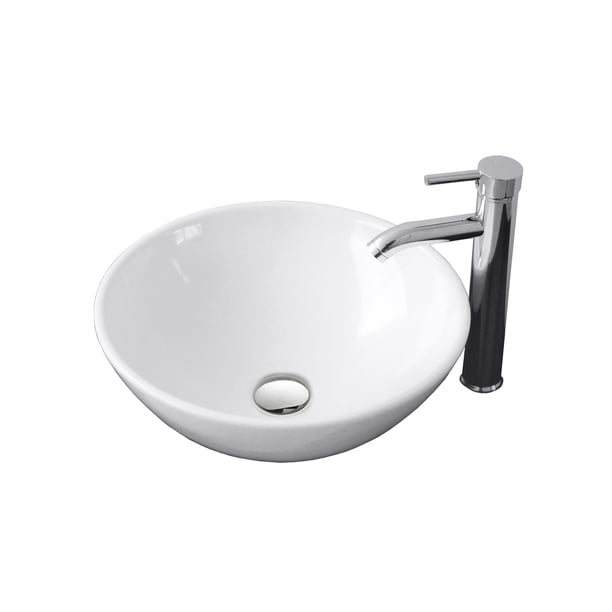 Esatto ® Kit Globus 2 Paquete De Precio Mejorado Con Lavabo, Llave Y Desagüe Listo Para Instalar ESATTO ECONOKIT GLOBUS 2