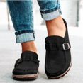 thumbnail image 2 of 2025 new fashionable women's shoes suede soft leather classic cork shoes anti slip slippers waterproof mule home sandals soft top shoelaces arch support, 2 of 10