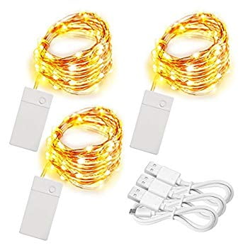 6/9 Pack 30 LED Battery Micro Rice Wire Copper Fairy String Lights Party Decor