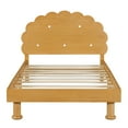 Yoneston Twin Size Kids CookieShaped Headboard Bed Cute Wood Sturdy