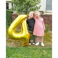 thumbnail image 3 of Gold Number 14 Balloon 40 inch, 14 Number Balloon, 14th Gold Birthday Decorations, 14 Year Old Girls Boys Golden Party Supplies, 3 of 18