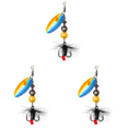 thumbnail image 1 of Kuymtek Señuelo Pesca Con Anzuelo Giratorio Metal Giratorio Cuchara Plumas Anzuelo Triple (D Azul), 1 of 3