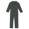 thumbnail image 3 of MSemis Kids Boys Zipper Coverall Jumpsuit Long Sleeve Boiler Suit Grey 14, 3 of 5