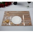 thumbnail image 1 of EREHome Frame seashells white sand rustic wooden Placemat Table Mat Cup Mat 12x18 inch,Set of 2, 1 of 2