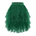 thumbnail image 5 of Tulle Skirts for Women Fairy Skirt Tutu A-Line Mesh Layered Skirts Midi Length High Elastic Waist Long Skirt White Tulle Skirt, 5 of 5