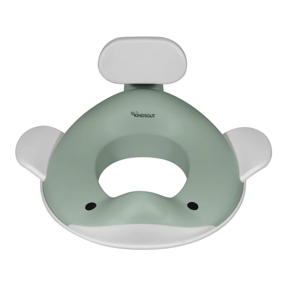 Kindsgut Whale Potty Training Seat for Toddlers – Kids Toilet Seat with Backrest, Non-Slip, Fits Round & Oval Toilet Seats, Designed in Germany, Pistachio